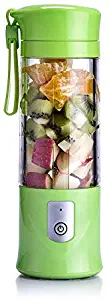 Portable Juicer,Mini Rechargeable/Juicing Mixing Crush Ice Blender Mixer,Magnetic Secure Switch Electric Fruit Mixer,Updated 6 Blades,USB Electric,green