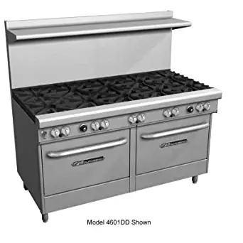 Southbend 4601AC-3CL 60" Ultimate Restaurant Gas Range w/ 4 Standard Burners, 36" Left Charbroiler, (1) Convection Oven & (1) Cabinet Base