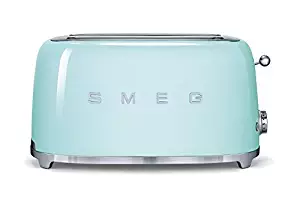 Smeg TSF02PGUS 50's Retro Style Aesthetic 4 Slice Toaster, Pastel Green