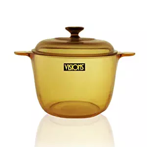 Visions 3.5L Covered Dutch Oven Amber Glass Pot & Lid