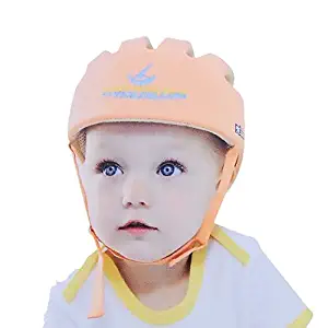 Eyourhappy Infant Baby Toddler Safety Helmet Headguard Hat Adjustable Safety Protective Harnesses Cap (Orange)