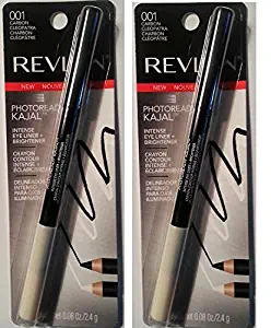 (Pack of 2) Revlon Photo Ready Kajal Intense Eye Liner & Brightener, Carbon Cleopatra, 0.08 oz