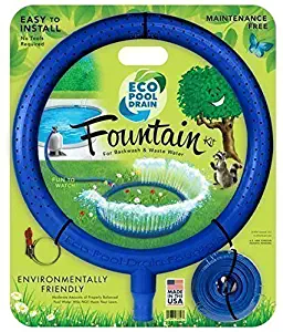 Upward Backwash Hose Eco Pool Drain Fountain Kit for Sand and Cartridge Filtration Systems, Not for DE Filtration Systems