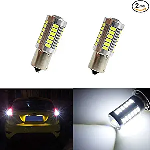 1156 5630 Back Up Light Bulbs (2) Extremely Bright, 1003 P21W BA15S 33-SMD High Power Backup Reverse White 6000K LED Light