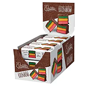 The Original Cakebites by Cookies United, Grab-and-Go Bite-Sized Snack, Italian Rainbow, 12 Pack of 3 Cookies