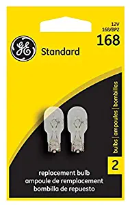 6 Pack GE Lighting 168/BP2 Automotive Courtesy, License Light Miniature Bulb (12327) 2 Lamps per Blister