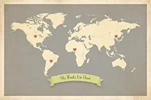 My Roots Personalized World Map 24x18 Print, Kid's Wall Art World Map, Kid's Wall Art Print, Kid's Travel World Map, Customized Roots Map, Nursery Décor, Nursery Wall Art, Adventure World Map