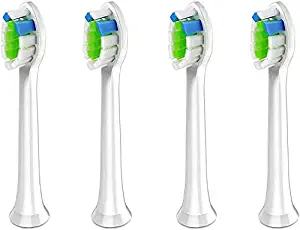 HANASCO Sonic Electric Toothbrush Replacement Heads Pack of 4 (White)