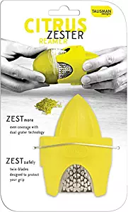 Talisman Designs Citrus Zester & Reamer, for Lemons and Limes, BPA-free Plastic and Stainless Steel