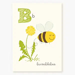 Sea Urchin Studio - B is for Bumblebee - ABC Alphabet Wall Art for Kids