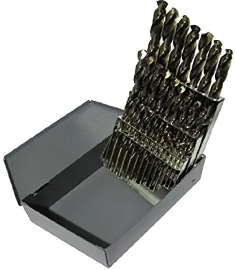 Drill America 29 Piece m42 Cobalt Screw Machine (Stub) Drill Bit Set (1/16" - 1/2" x 64ths), D/ASTCO Series