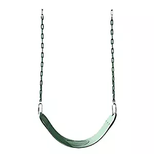 Swing-N-Slide Heavy Duty Green Swing Seat - 58" Vinyl Coated Chain Backyard Playground Swing for Replacement or Accessories
