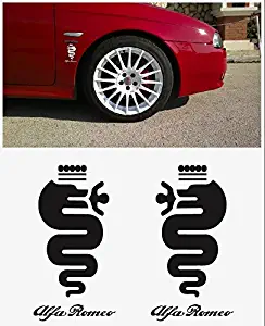 Alfa Romeo snake Biscione decal side decal set 2 pcs. L+R 15cm (white)