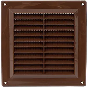 Air Vent Cover with Built-in Pest Guard Screen, HVAC Vent Duct Cover, Vent Cap Plastic (6''x6'' Inch, Brown)