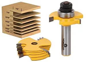 Yonico 14700 6 Kerf Slot Cutter Router Bit Set 1/2-Inch Shank