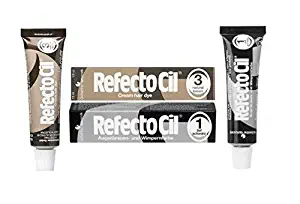 Refectocil Twin Pack Black n Natural Brown Cream Hair Dye, , 15ml X 2