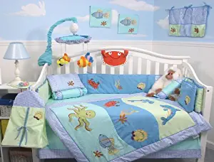 SoHo Baby Crib Bedding 9 Piece Set, OceanFun