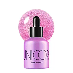 SELF BEAUTY UNICONIC Aurora Essence Primer, Makeup Perfecting Base Unicorn Magic Serum, Instant Hydrating, Improve Makeup Staying Power, Natural Glow, Non Silicon Foundation Primer, 30ml, 1.01fl.oz