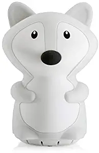 Hugmo Fox Night Lights for Kids and Babies Nursery, USB Rechargeable Silicone Night Lamp with Warm White LED Mode and Multi-Color Disco Lights with Music and Built-in Bluetooth Speaker