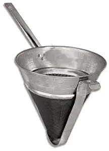 Royal Industries Bouillon Strainer Tin Plated, 8'', Stainless Steel, Commercial Grade