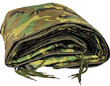 MEDALS OF AMERICA EST. 1976 Woodland Military Poncho Liner Woobie Blanket Nylon