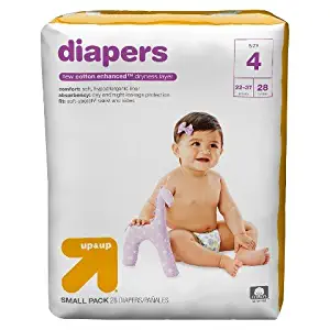 Up & Up Diapers (Size 4 (28 Count) 22-37 lbs)