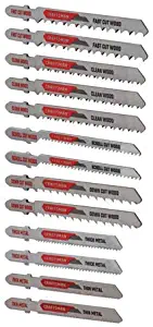 CRAFTSMAN Jigsaw Blades, T-Shank Set, 13-Piece (CMAJ1SET13)