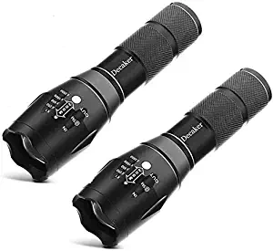 Tc1200 Tactical Flashlight with Magnetic Base Super Bright 1200 Lumens 5 Light Modes Zoomable XML T6 LED Flashlights Torch,2-Pack