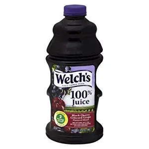 Welch's Juice 64oz Bottle (Pack of 4) Choose Flavor Below (Black Cherry Concord Grape 100% Juice)