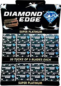 Super-Max Diamond Edge Double Edge Razor Blades, 100 blades
