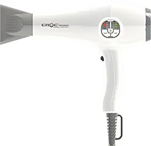 CROC White Premium IC Hair Blow Dryer, Ionic Salon Blow Dryer Lightweight Fast Dry with Concentrator (1700 Watt)