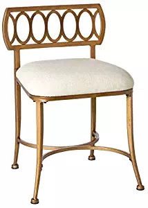 Hillsdale 50973A Canal Street, Gold Bronze Vanity Stool,