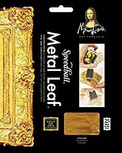 Speedball 10204 Mona Lisa Composition Gold Leaf, 25 Sheet Pack