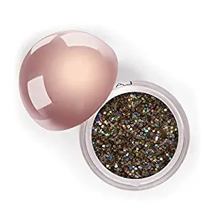 LA Splash Cosmetics Metallic Loose Glitter Champagne Eyeshadow Powder for Carnival/Masquerade/Party/Holiday - Crystallized Glitter (Angel's Tip)