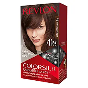 Revlon ColorSilk Hair Color, [32] Dark Mahogany Brown 1 ea (Pack of 2)