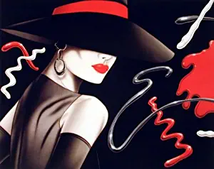Wall Decor Le Chapeau Exotic Woman Michael Woodard Vogue Fine Art Print Poster (16x20)
