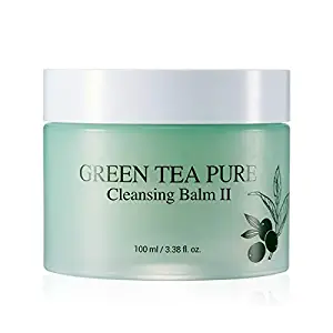 Yadah Green Tea Pure Cleansing Balm #2, 3.38fl.oz. – Vegan Hypoallergenic Sherbet Type Makeup Remover with Natural Plant Derived Oils