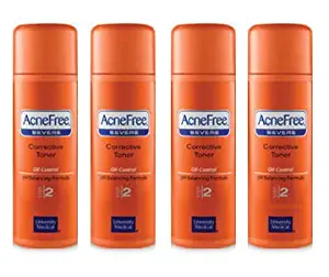 Acnefree Severe Corrective Toner (Step 2) Pack of Four (4 X 4 Oz = 16 Oz)