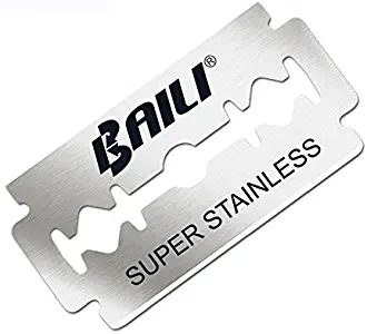 BAILI 100 Counts Super Blue Double Edge Safety Razor Blades Refills BP003