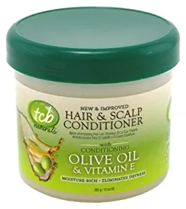 Tcb Naturals Hair & Scalp Cond Olive Oil & Vitamin-E 10oz Jar (3 Pack)