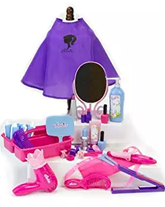 18 Inch Doll Pretend Play Hair Salon 30 Pc. Set by Sophia's. Combo Child Sized & Doll Sized Complete Hair Accessory Set for American Dolls, Doll Furniture & More! 18 Inch Doll Hair Care Kit Play Set