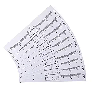 Porpor Booya 120 Pcs/Pack Eyebrow Ruler, microblading ruler,Disposable Eyebrow Ruler Sticker, eyebrow ruler for microblading supplies