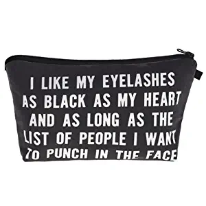 I Like My Eyelashes as Black as My Heart - Makeup Bag