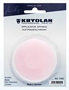 Kryolan 1450 Round Makeup Sponge (Ideal for wet or cream make-up)