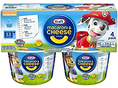 Kraft Paw Patrol Shapes Macaroni & Cheese Dinner, 1.9 oz, 4 Pack
