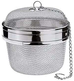New Twist-Lock Spice Ball Tea Infuser Herb Infuser, Stainless Steel, Extra Large Size (3 ½