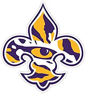 LSU Tigers NCAA Vinyl Sticker 11x12" Decal Cornhole Bumper Car Truck