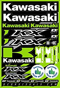 D'cor Visuals 40-20-100 Kawasaki Decal Sheet, 1 Pack