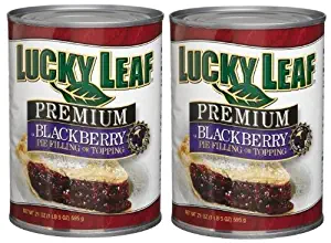 Lucky Leaf Premium Blackberry Pie Filling or Topping (Pack of 2) 21 oz Cans by Lucky Leaf