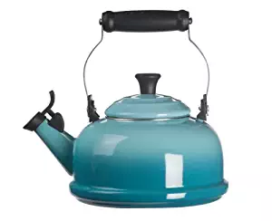 Le Creuset Q3101-17 Enamel-on-Steel Whistling 1-4/5-Quart Teakettle, Caribbean 1 EA